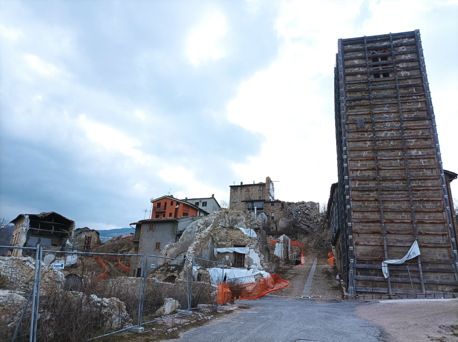 Town of Accumoli in March 2022, heavily damaged by 2016 Central Italy earthquake