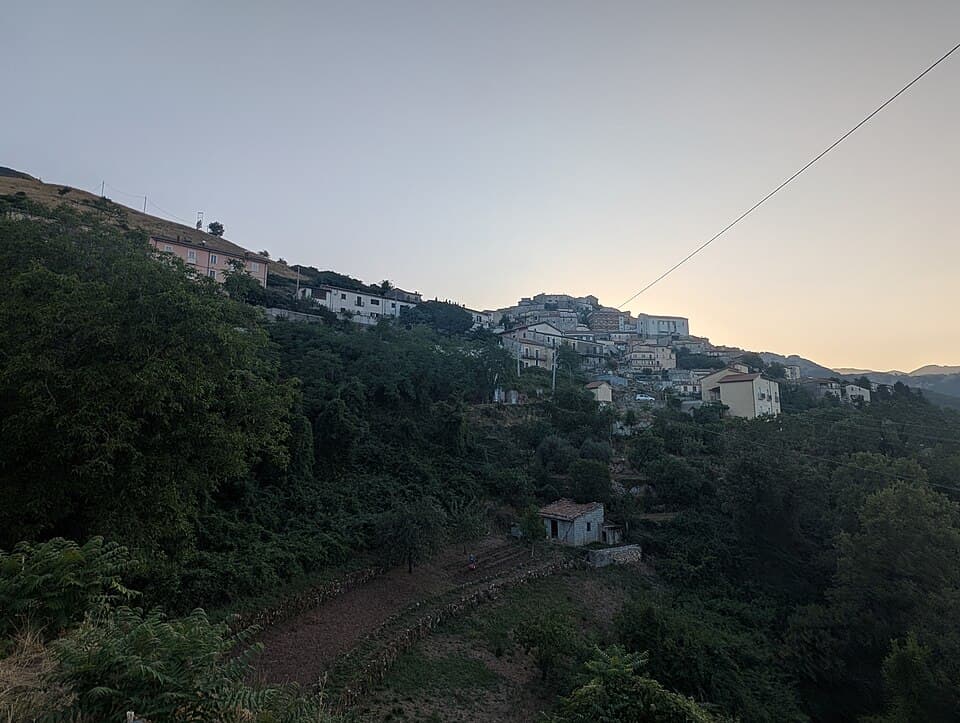Vista di Terelle, borgo collinare in provincia di Frosinone