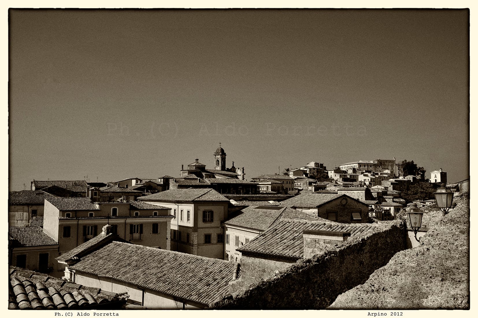 Vista di Arpino, borgo collinare in provincia di Frosinone